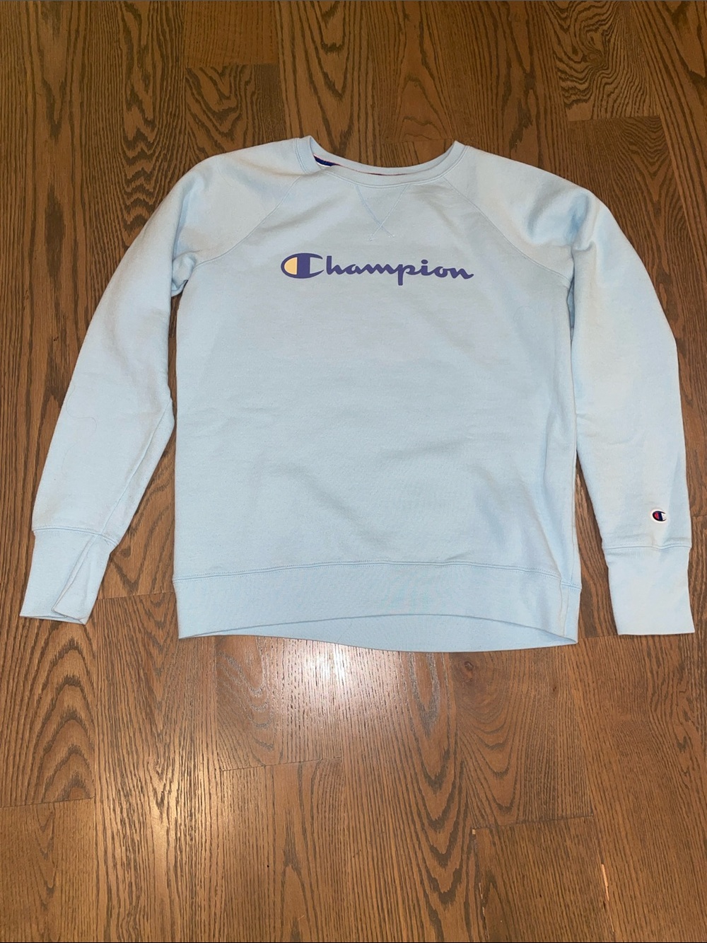 Champion Powder Blue Logo Crewneck Sweatshirt - Women's Medium